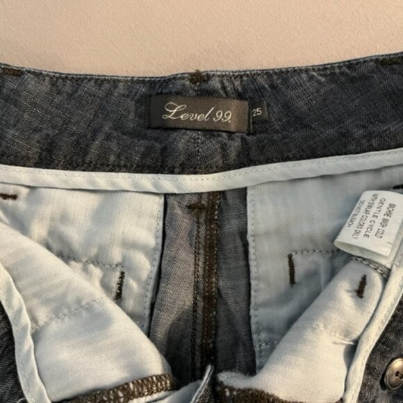 Level99 Tencel/Linen Short in Denim Blue Size 25   *LIKE NEW* - Picture 3 of 7